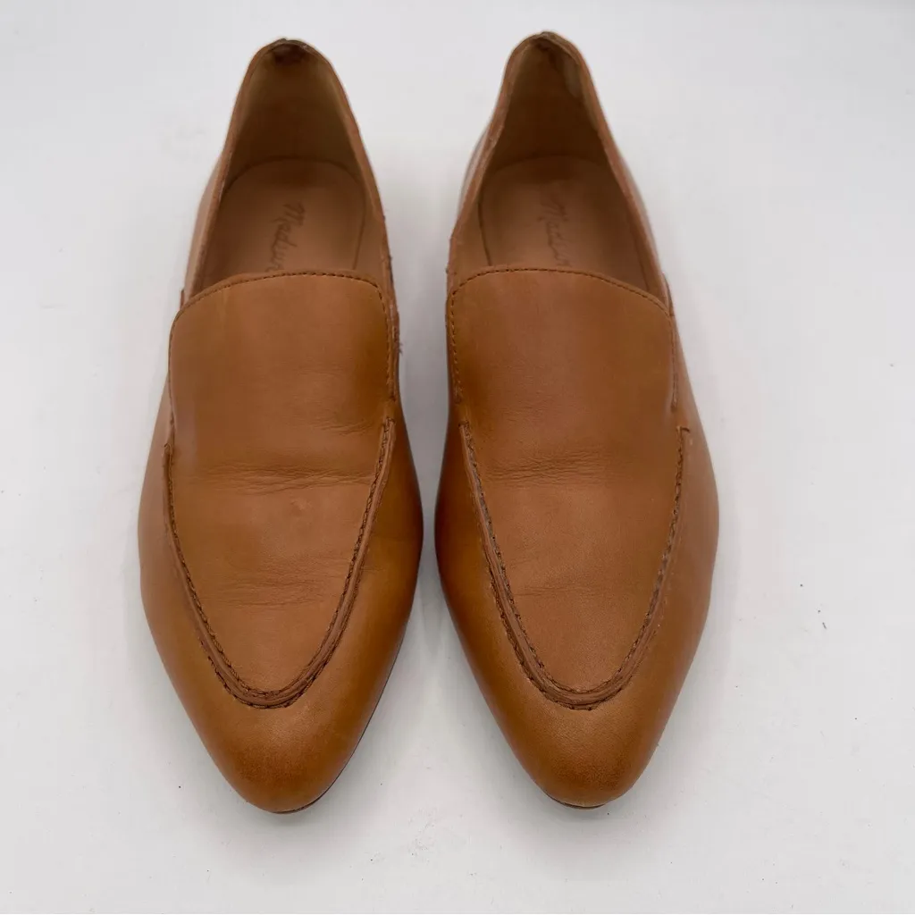 Madewell Tan Leather Skimmer Flats Loafers Slip-On Shoe 7.5 7 1/2 Women’s J Crew - Image 3
