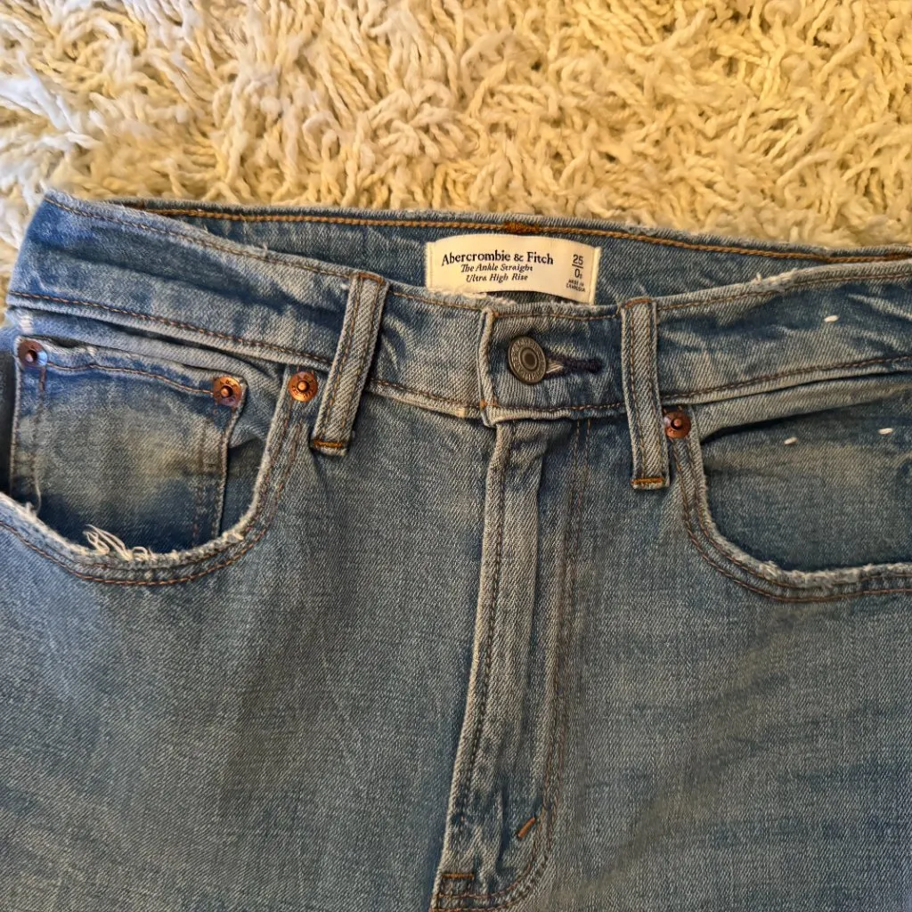 Abercrombie & Fitch Ankle Straight High Rise Women Jeans Petite - Image 3