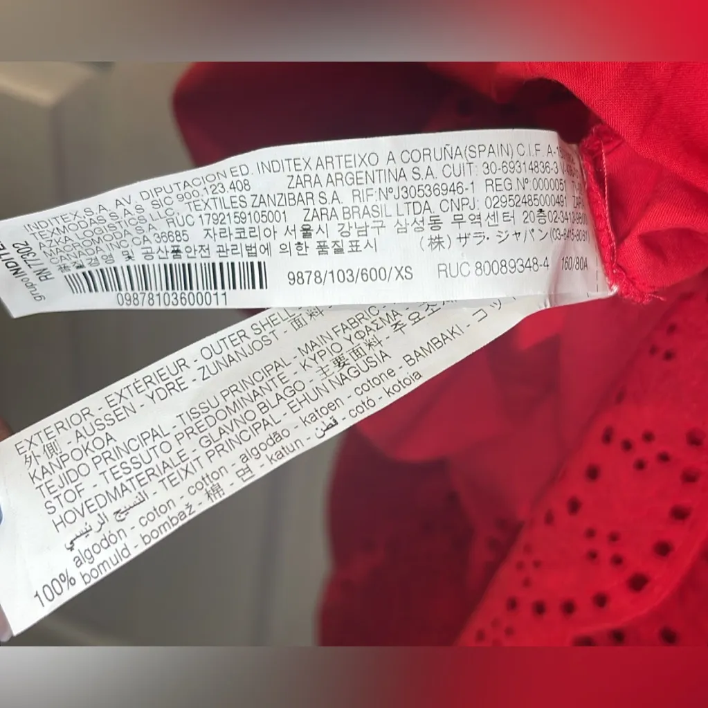 Zara Red Tiered Ruffled Maxi Dress for Wedding Guest - Image 11