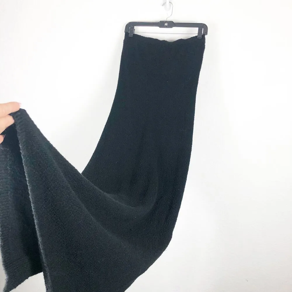 Free People Beach Rio Sweater Maxi Dress Medium Black Knit Strapless Stretch - Image 11