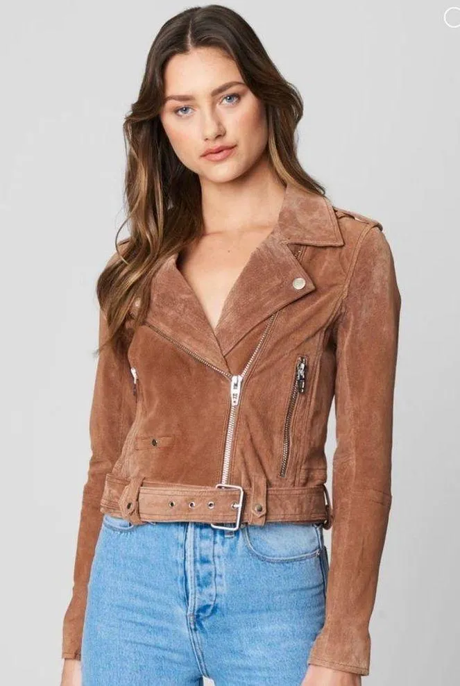 Suede Moto Jacket 100% Leather - Image 4