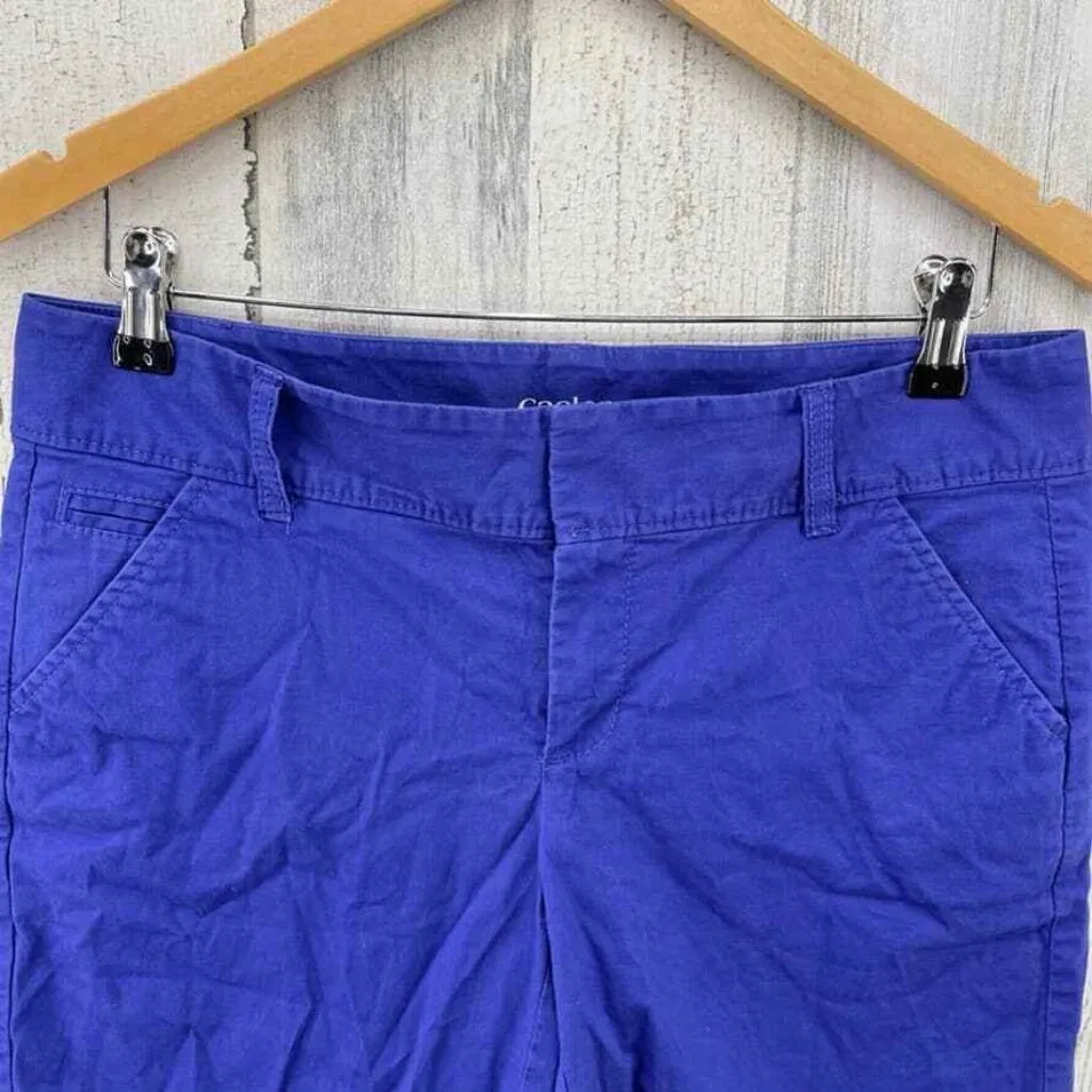 Caslon Shorts Womens 6 Petite Purple Cotton Mid Rise 8" Inseam‎ Pockets - Image 2
