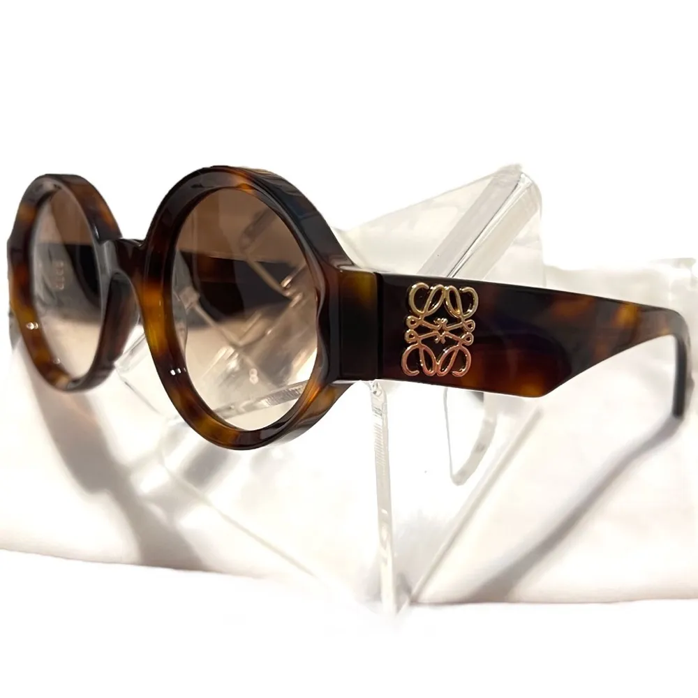 Loewe NIB  Story Round Frame Tortoiseshell Acetate Sunglasses - Image 10
