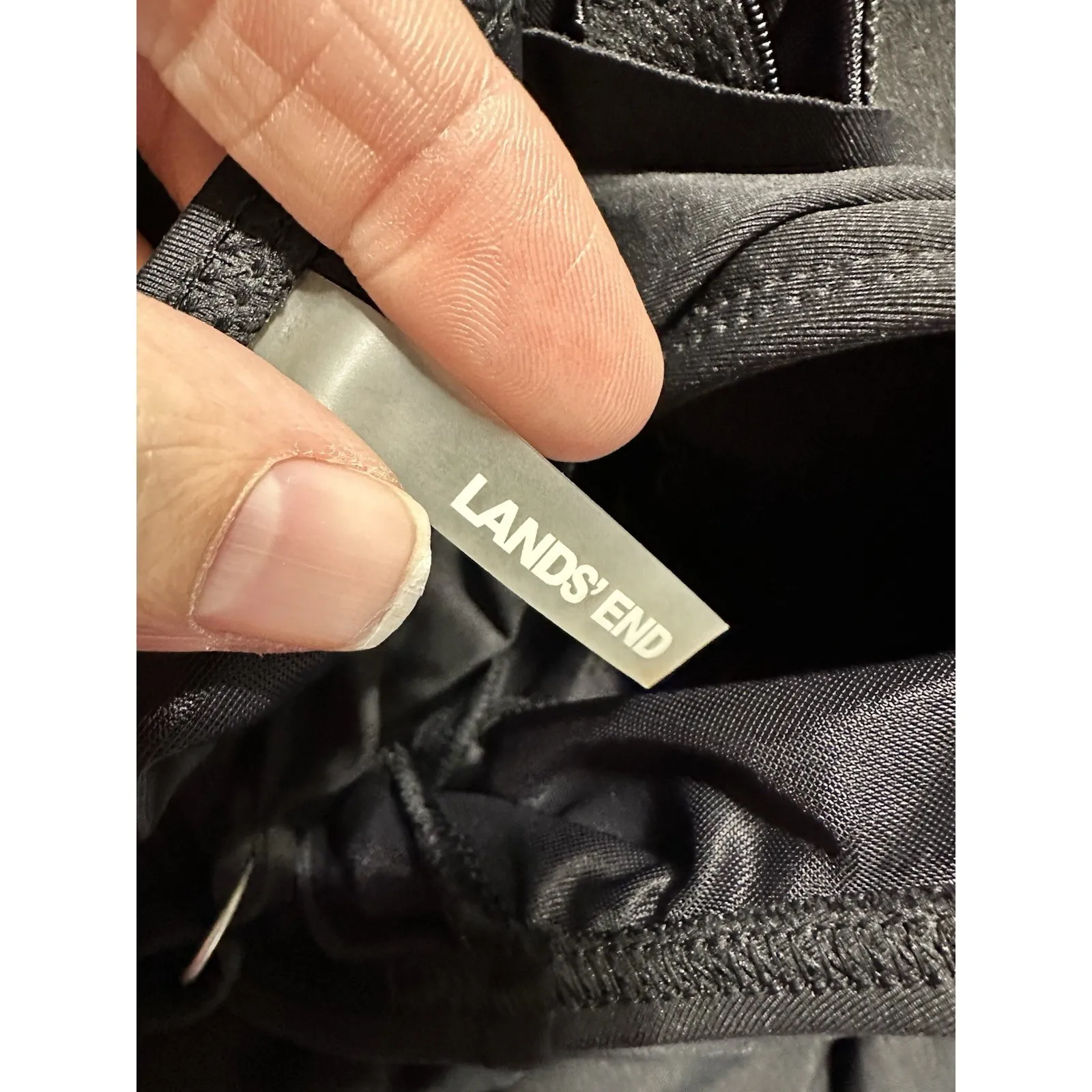 Lands' End Tummy Control Surplice Faux-Wrap One-Piece Swim Dress NWOT Size 2 - Image 7