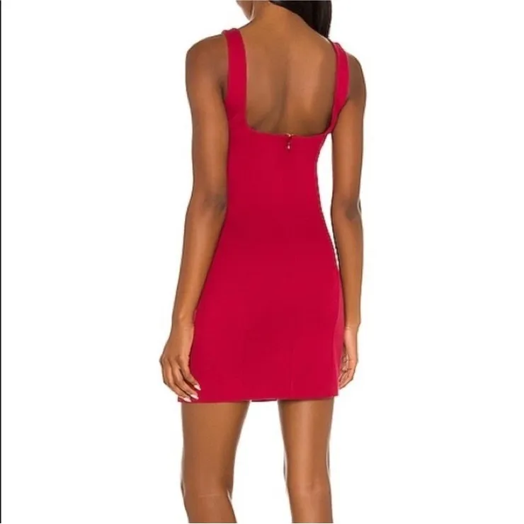 Lovers and Friends Draya Mini Dress in Merlot Red Zip Up Bodycon Size Small NWT‎ - Image 2