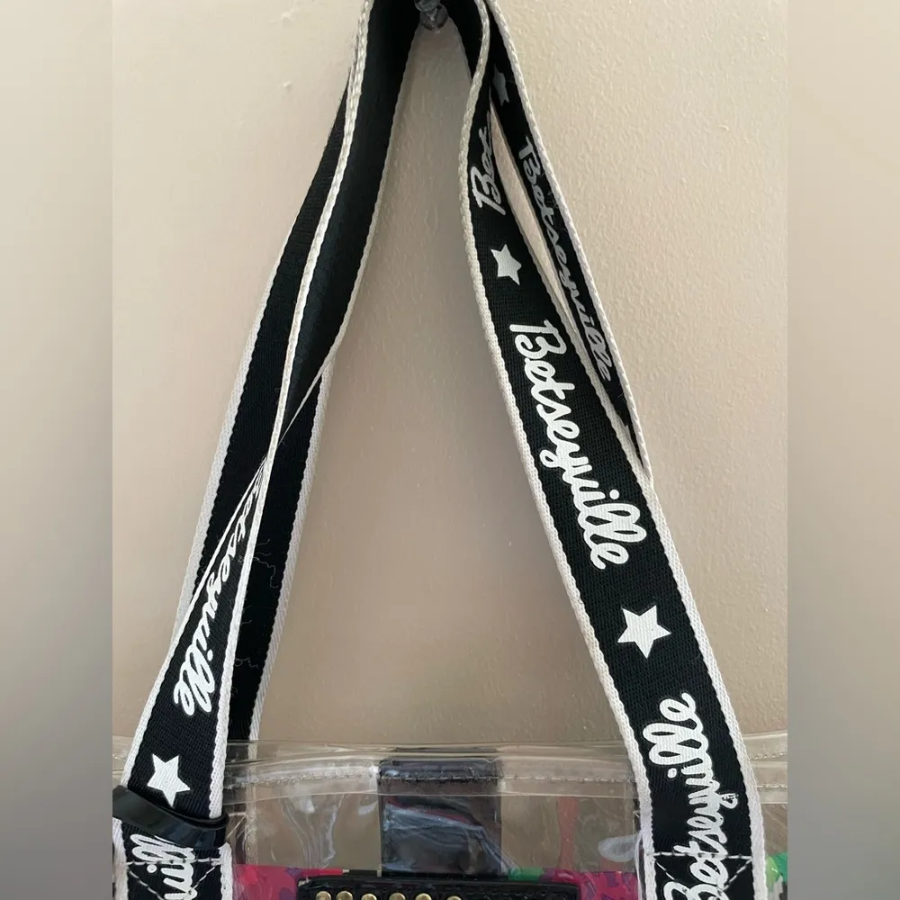 Betseyville Clear Satchel In Floral Pink Vinyl Bag - Image 6