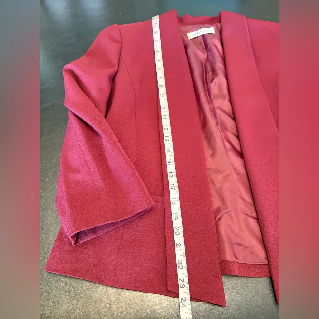 Kasper Deep Red Women's Blazer see description for size. Great condition. - Image 11