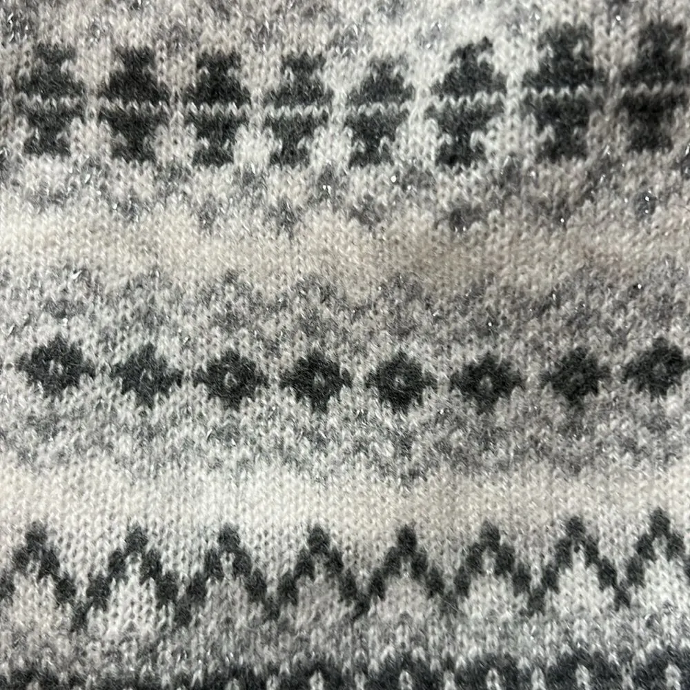 Brand New MARTHA STEWART 99% CASHMERE Nordic Scarf Grey Gray - Image 7