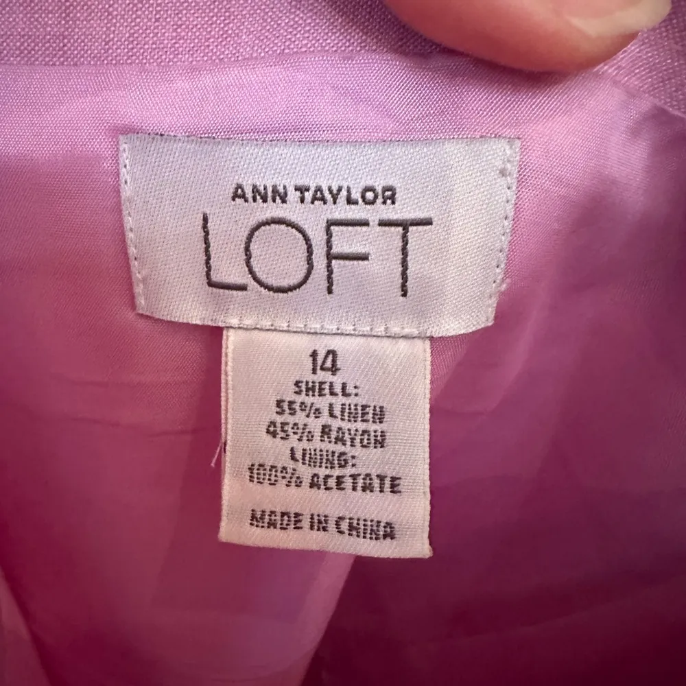 Sz 14 lilac sundress. Linen and Rayon mix, fully lined, midi length. - Image 4