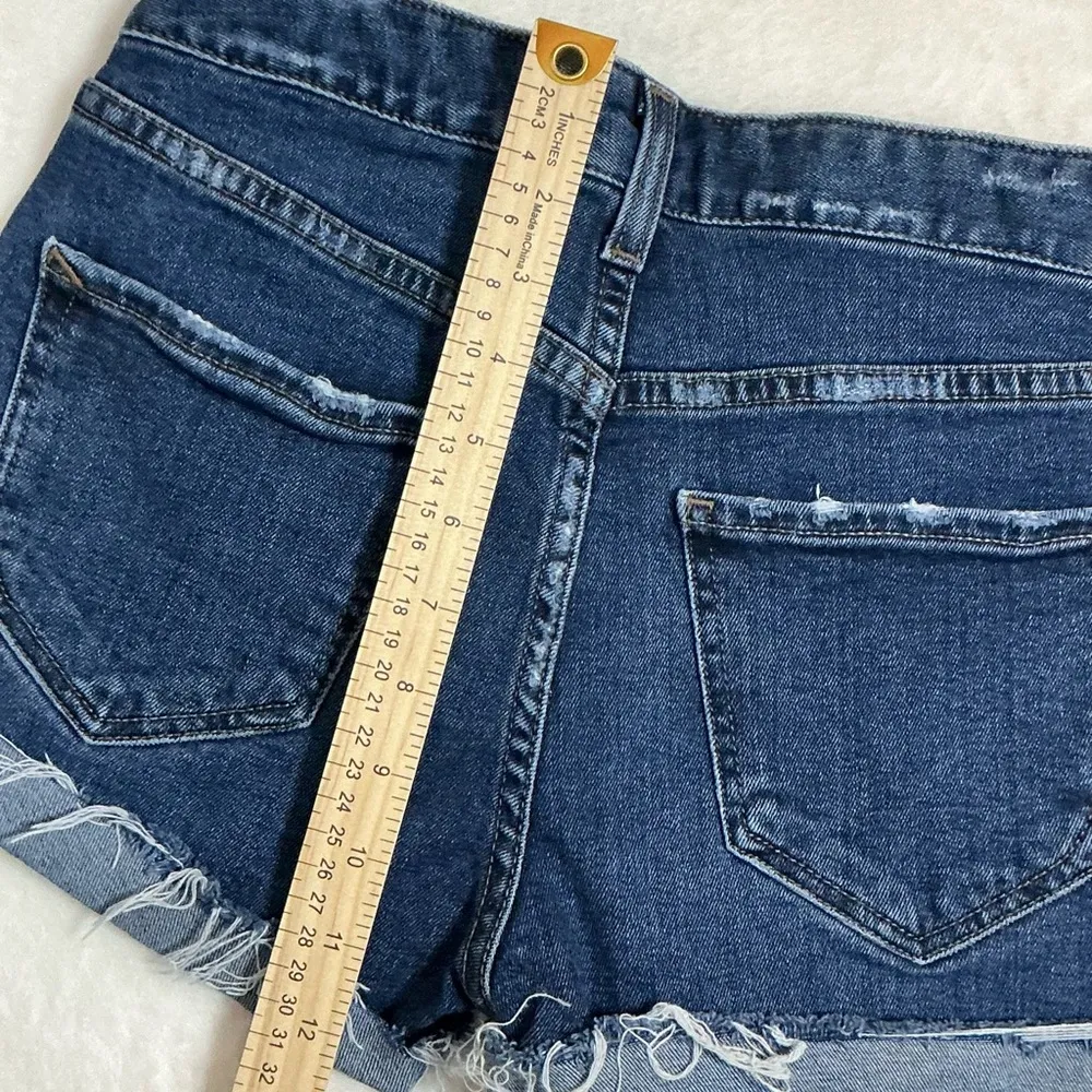 Express Blue Jean Shorts with Rolled Hems - Image 4