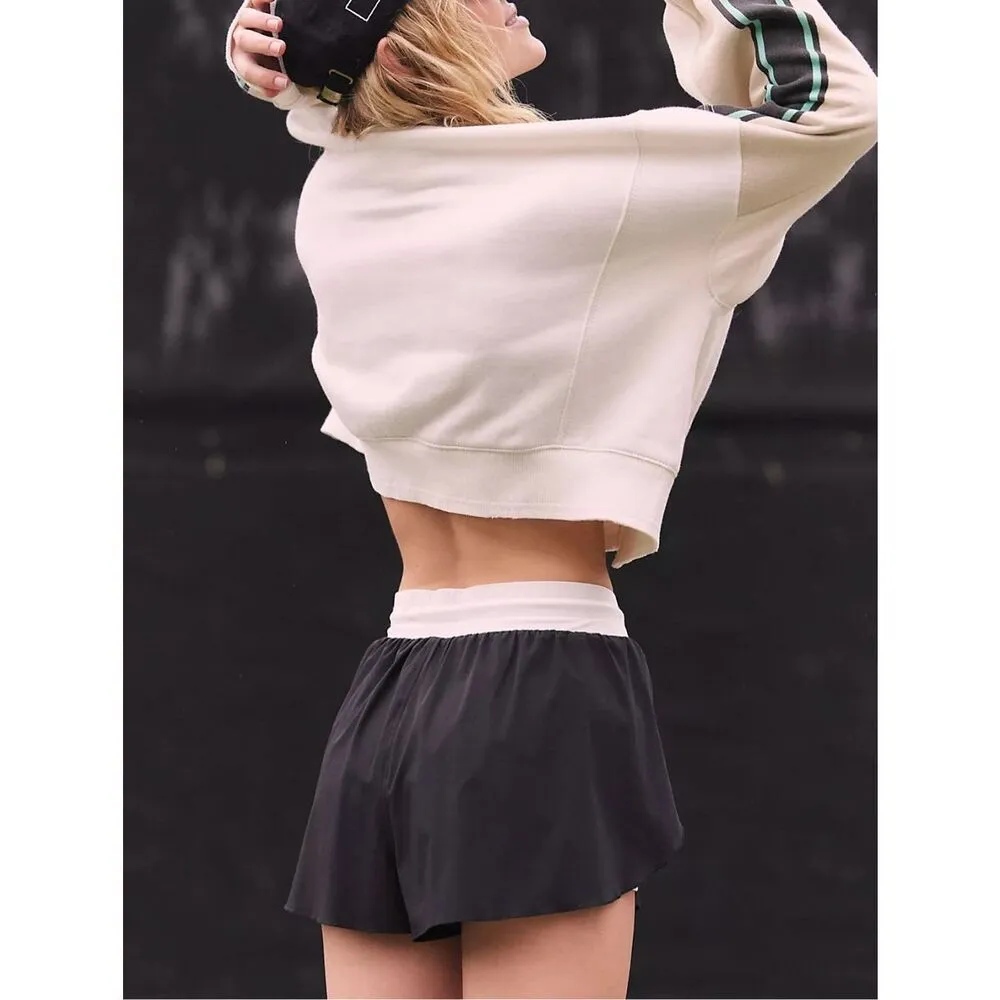 free people movement Day Dream 2-In-1 Shorts flowy athletic shorts black/white S - Image 4