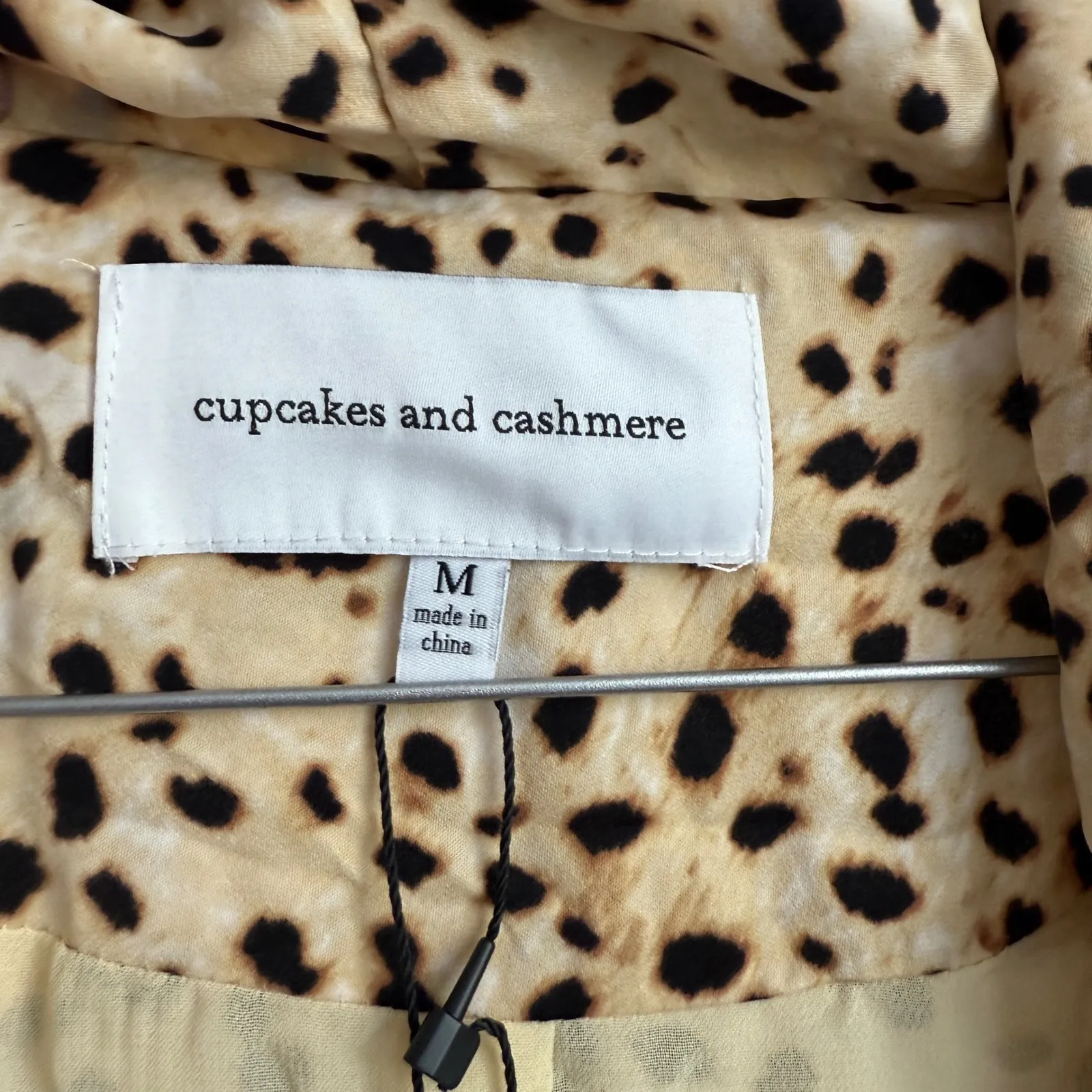 Cupcakes and Cashmere Leopard Print Duster Jacket Boho Lagenlook Kimono sz M NWT - Image 6