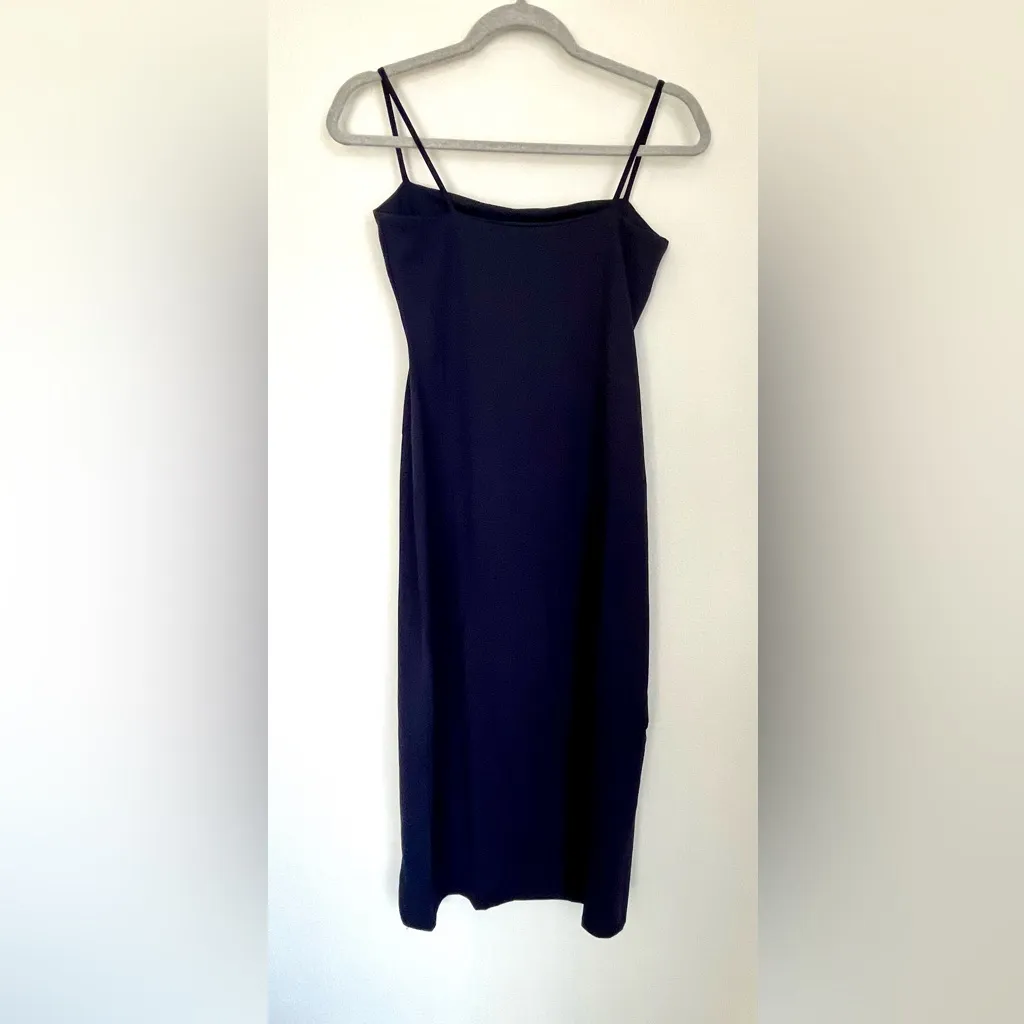 Susana Monaco Midnight Navy Slit Midi Dress Large NWT Evening Cocktail Party - Image 5
