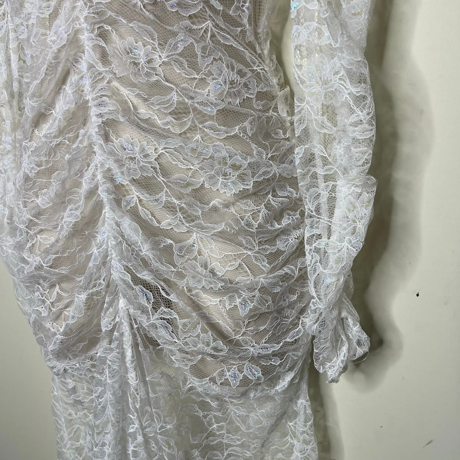 For Love and Lemons white floral lace maxi dress sz XS - Image 10