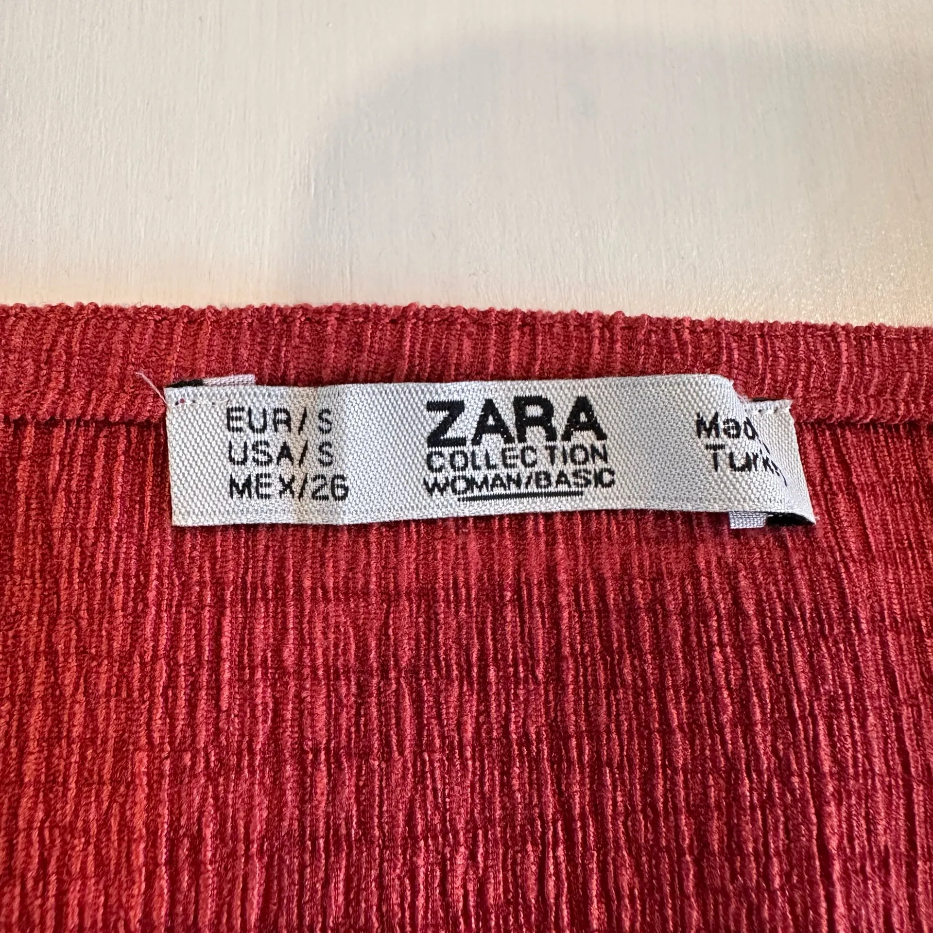 burnt orange twisted front blouse tee - Image 2