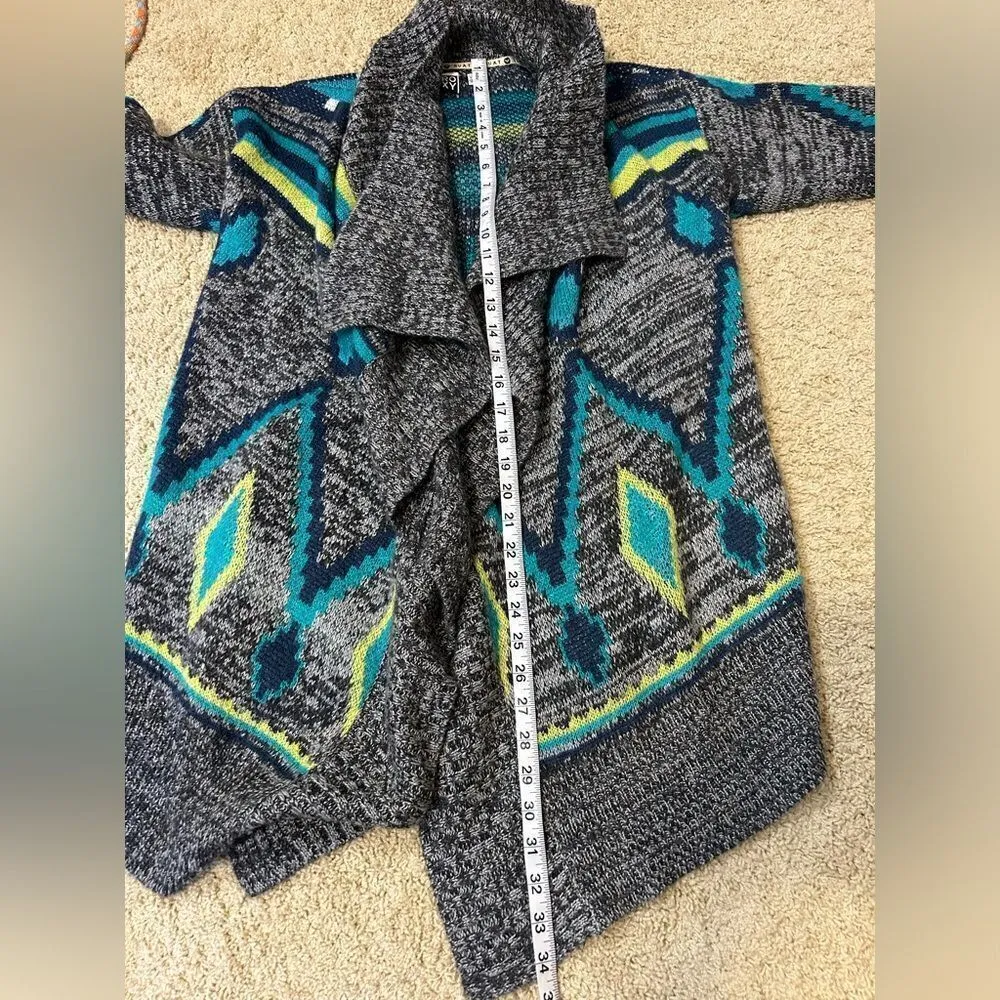 Roxy Aztec print open front‎ cardigan size S BIN L - Image 6