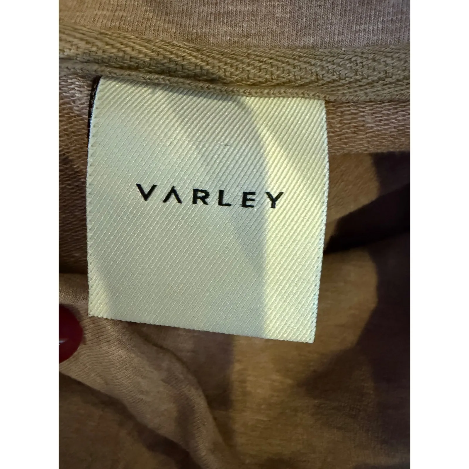 Varley Sweatshirt Women XS Taupe Heathered Turtleneck Atlas Pullover Athleisure - Image 11