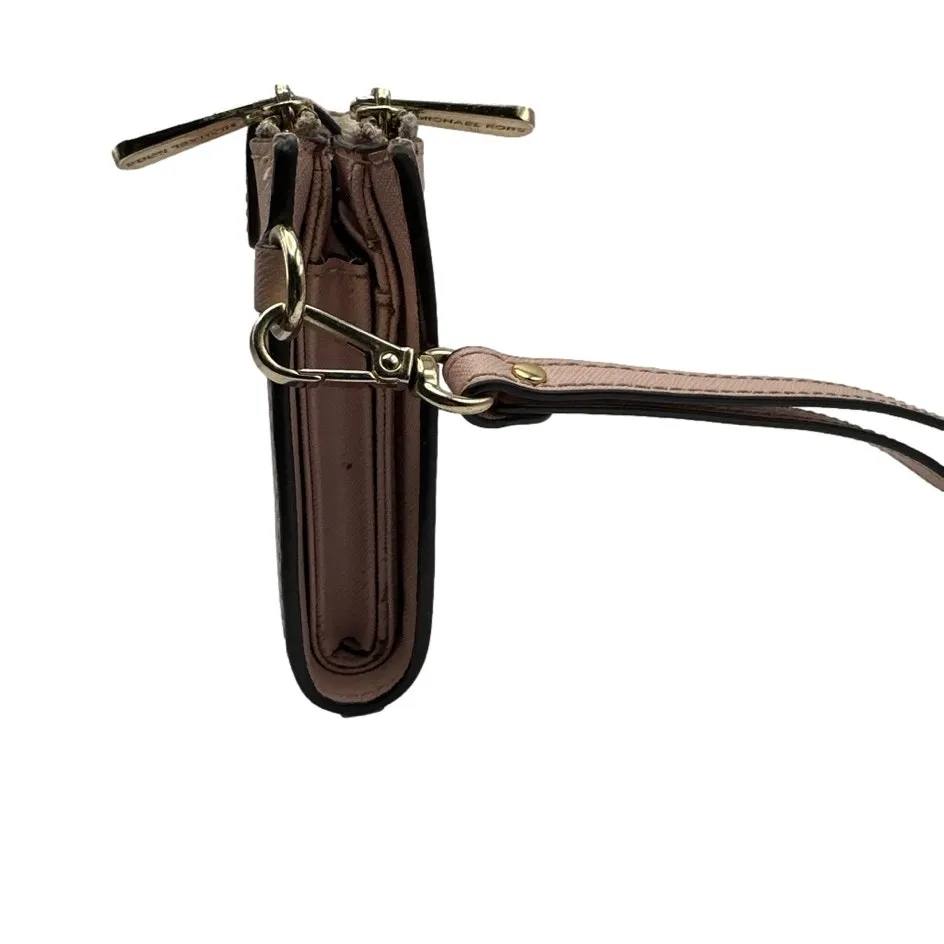 MICHAEL KORS Pink Blush Wallet w/ Phone Holder - Image 6