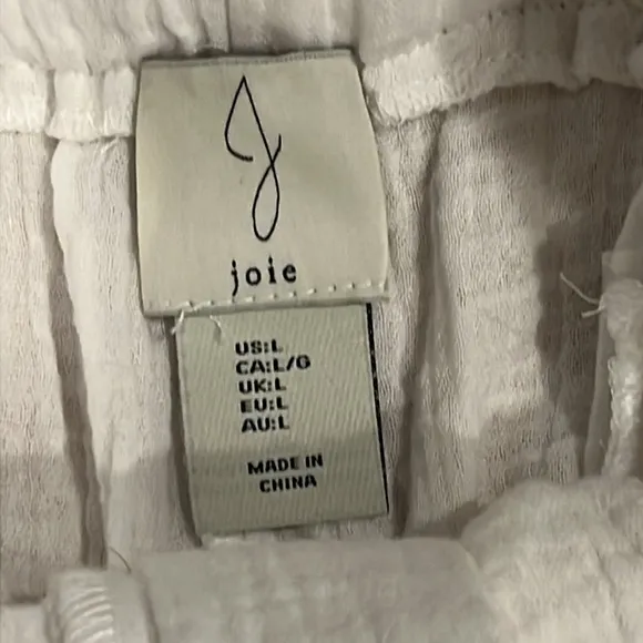 Joie new with tags‎ white belted cargo cotton pants - Image 4