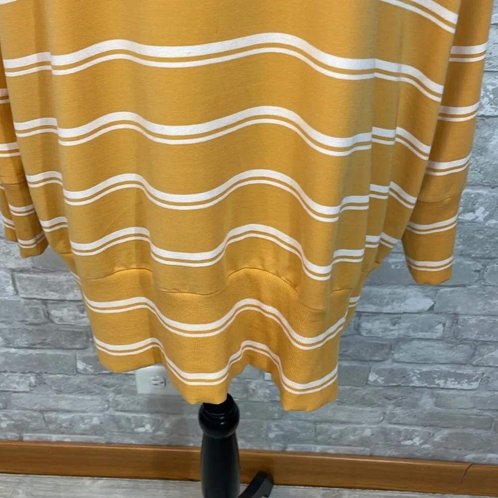 Garnet Hill Yellow Striped Cowneck - Image 3