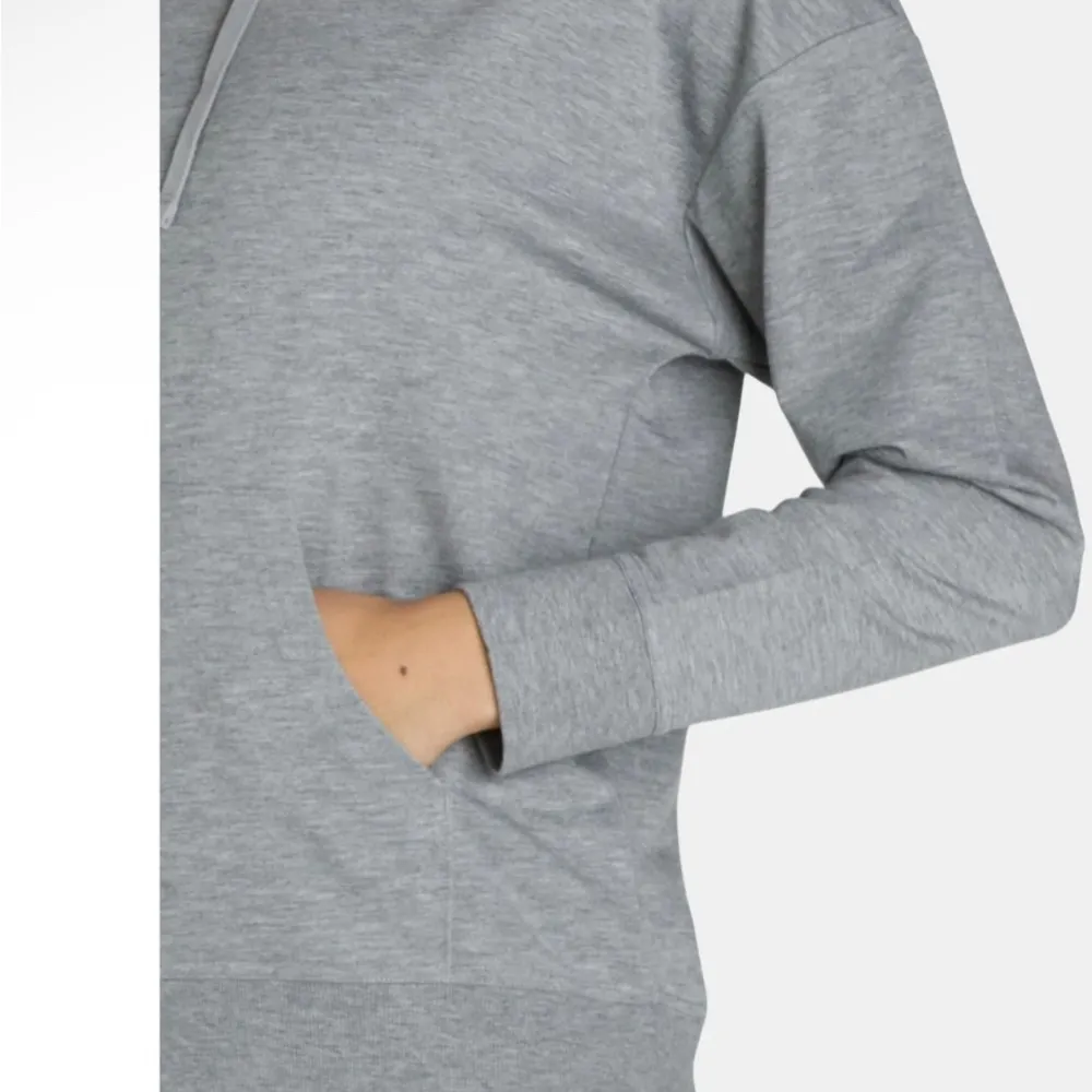 ATHLETIC WORKS Womens Hoodie Size Medium 8-10 Gray Lightweight Terry Lining New - Image 2