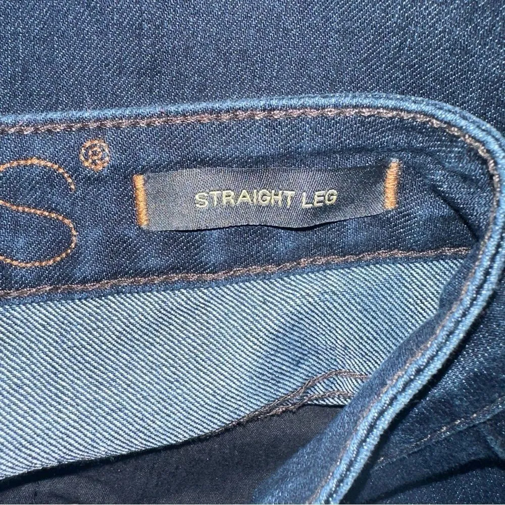 Jag‎ Jeans Women's 8 Blue Mid-Rise Straight Leg Stretch Embroidered Denim - Image 3