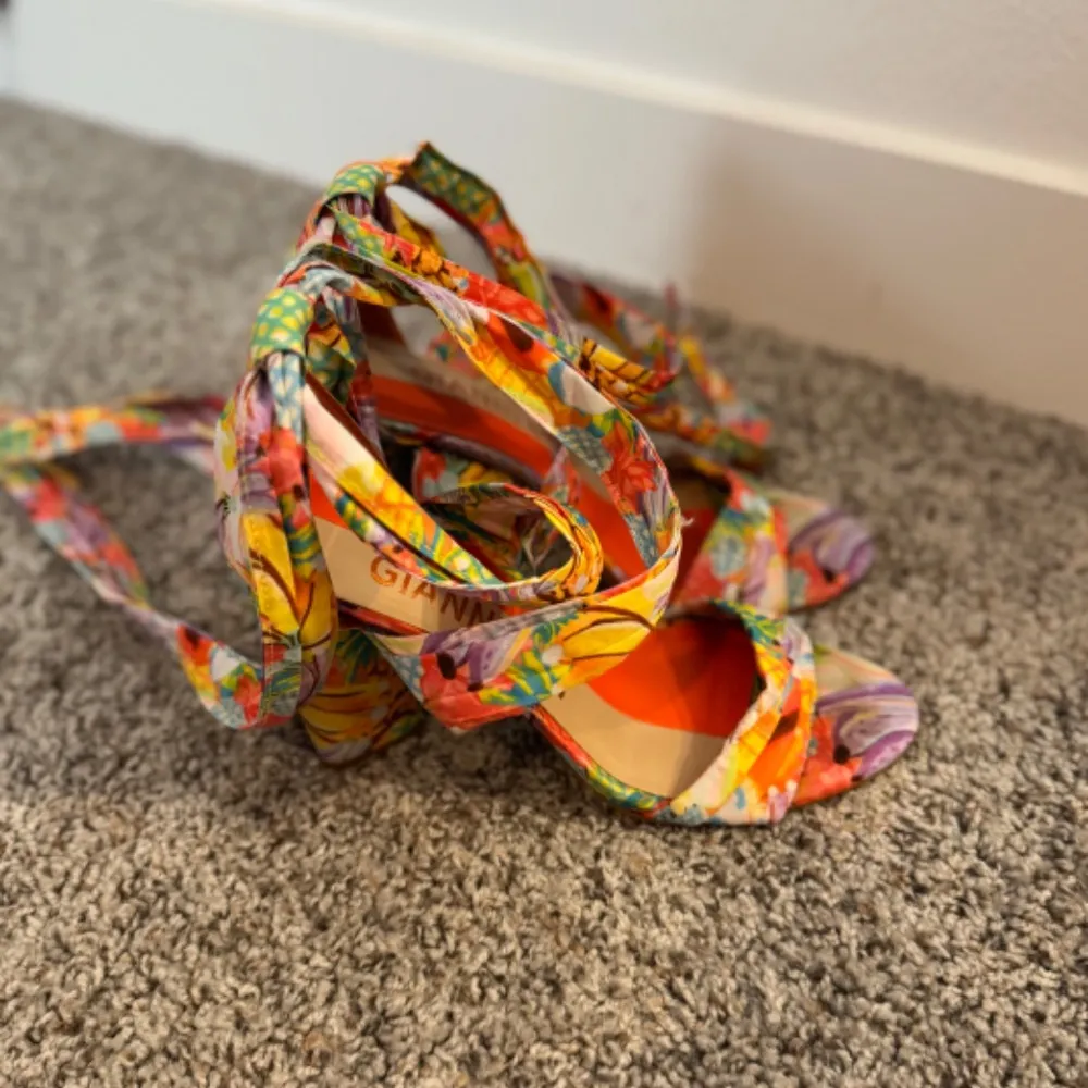 Gianni Bini  Floral Wrap Heels - Image 2