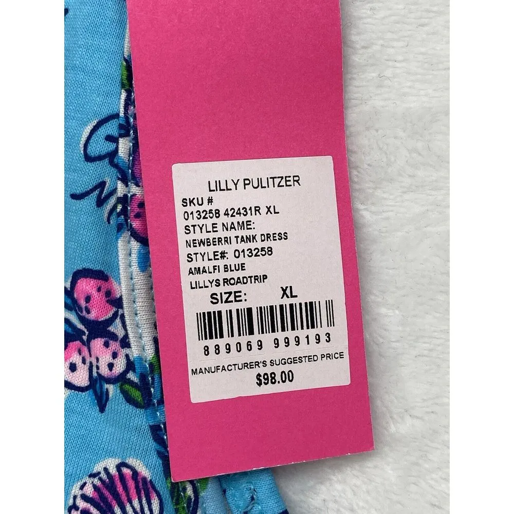 Lilly‎ Pulitzer Size XL Newberri Lilly's Roundtrip Tank Amalfi Blue Dress - Image 4