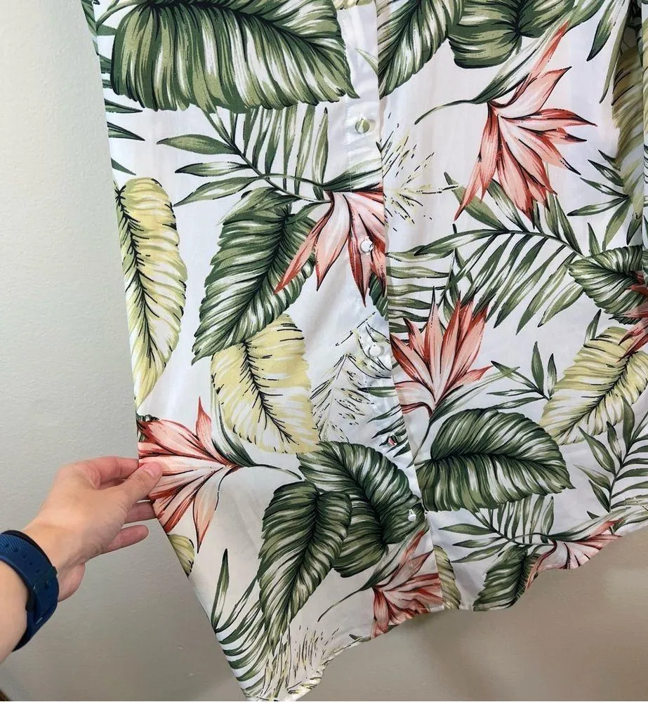 Revolve superdown Tropical Print Vella Shirt Dress Coverup Large - Image 6