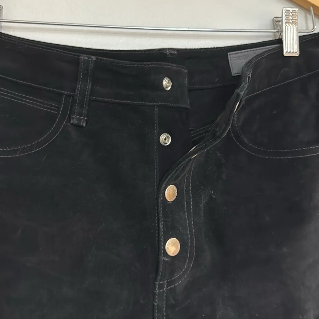 MOVING SALE Rag & Bone Lou Short Black High Waist Calf Leather Shorts - Image 9