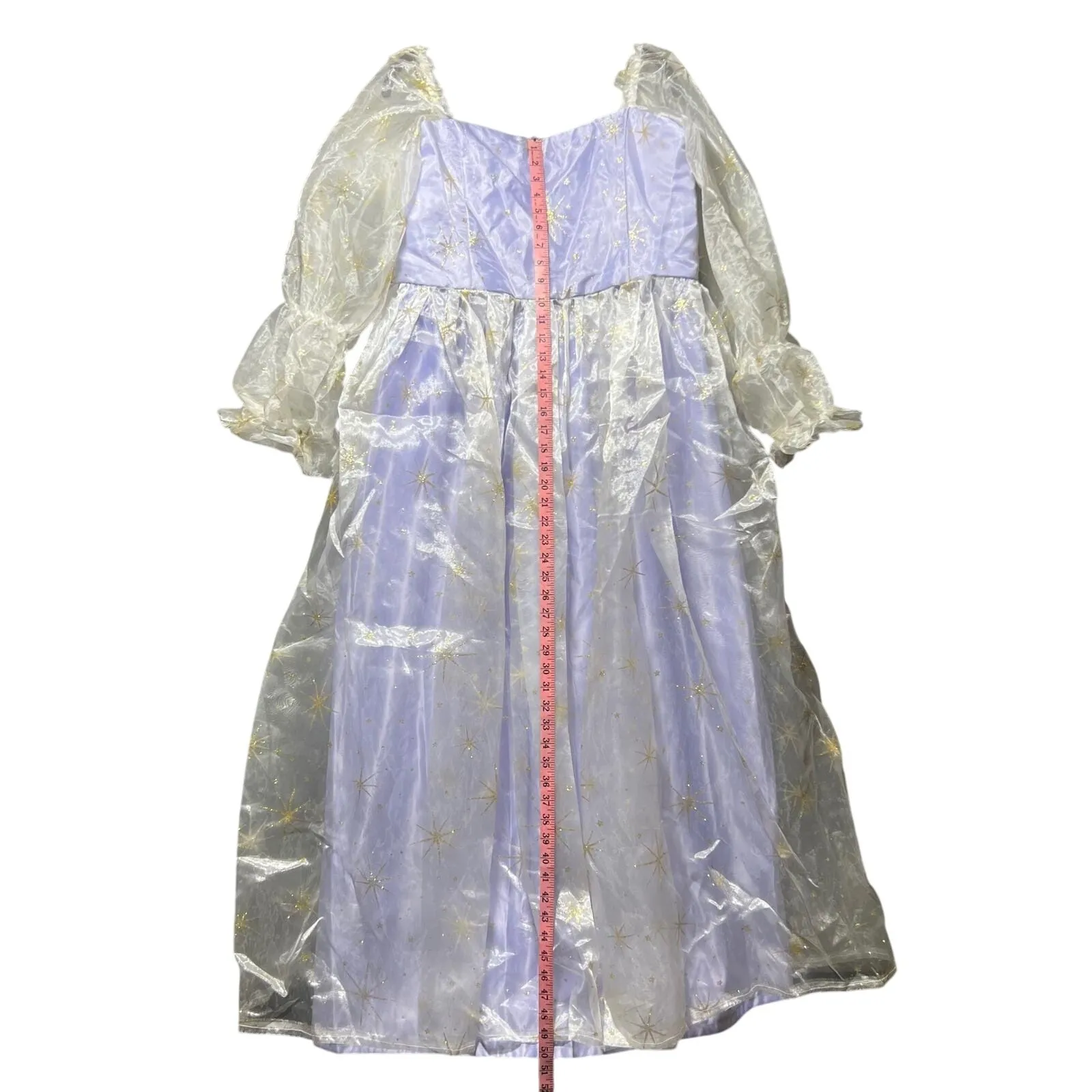 Handmade Womens Lilac Star Print Organza Gown Fairy Princess Costume Dress  Large Purple - $50 - From Christina