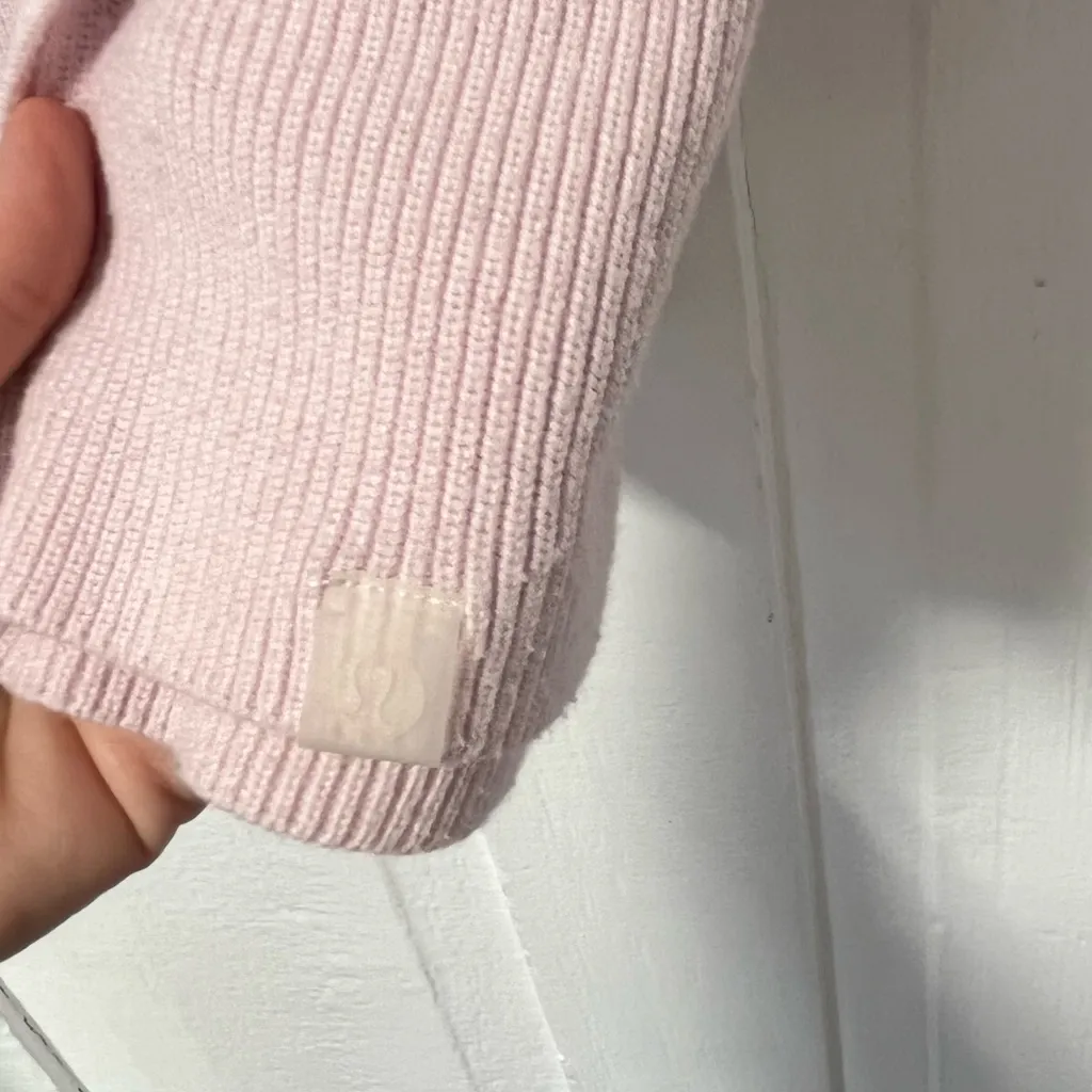 Lululemon Take it all in Cotton Blend Crewneck sweater strawberry light pink M - Image 5