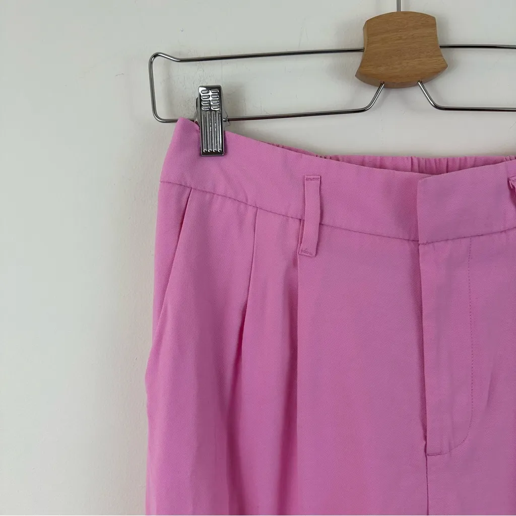 A New Day Pleated Hot Pink Trousers Size 6 Elastic Waist Women's - Image 3
