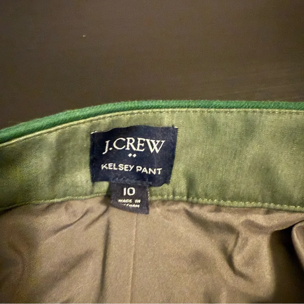 J. Crew Kelsey Green Wide-Leg Pants - Image 4