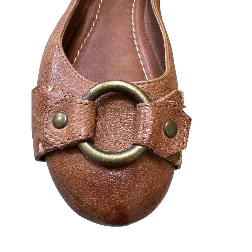 Frye Carson women’s brown leather shoes flats/loafers size 8.5m SKU 3548 - Image 4