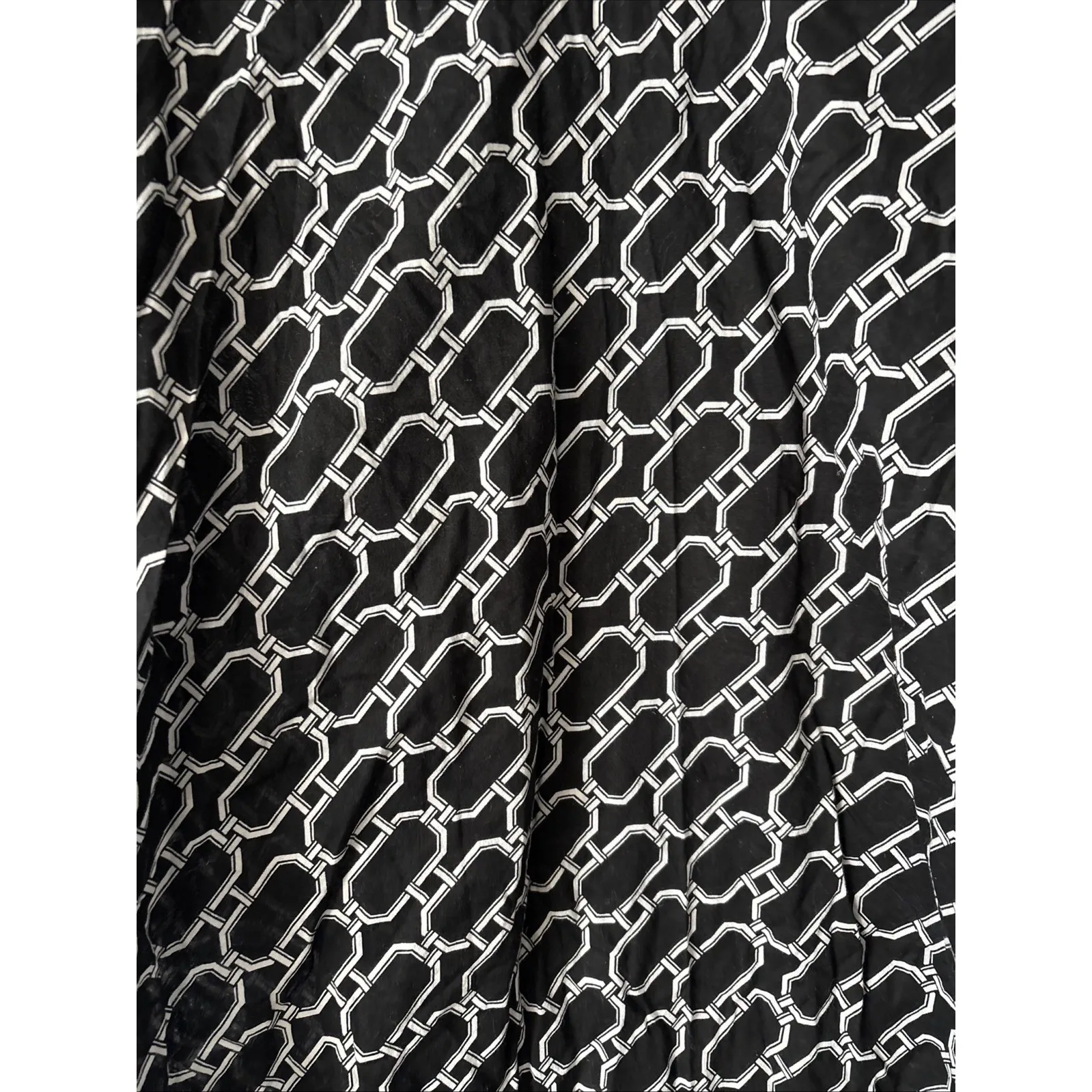 Tropical Escape Women's L Blouse White/ Black Design Bathing Suit cover Shirt - Image 2