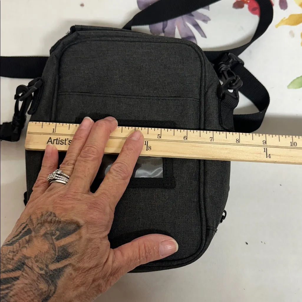 Curmio Grey Crossbody Bag multifunctional can be used for medical supplies Gray - Image 6