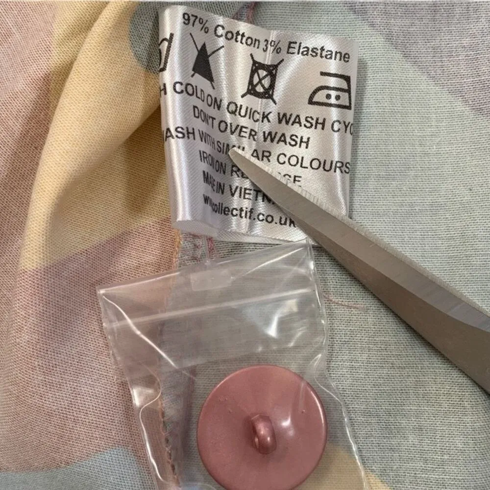 ModCloth X Collectif Rainbow Striped Abstract Button Front Short Sleeve Top 16 Red - Image 11