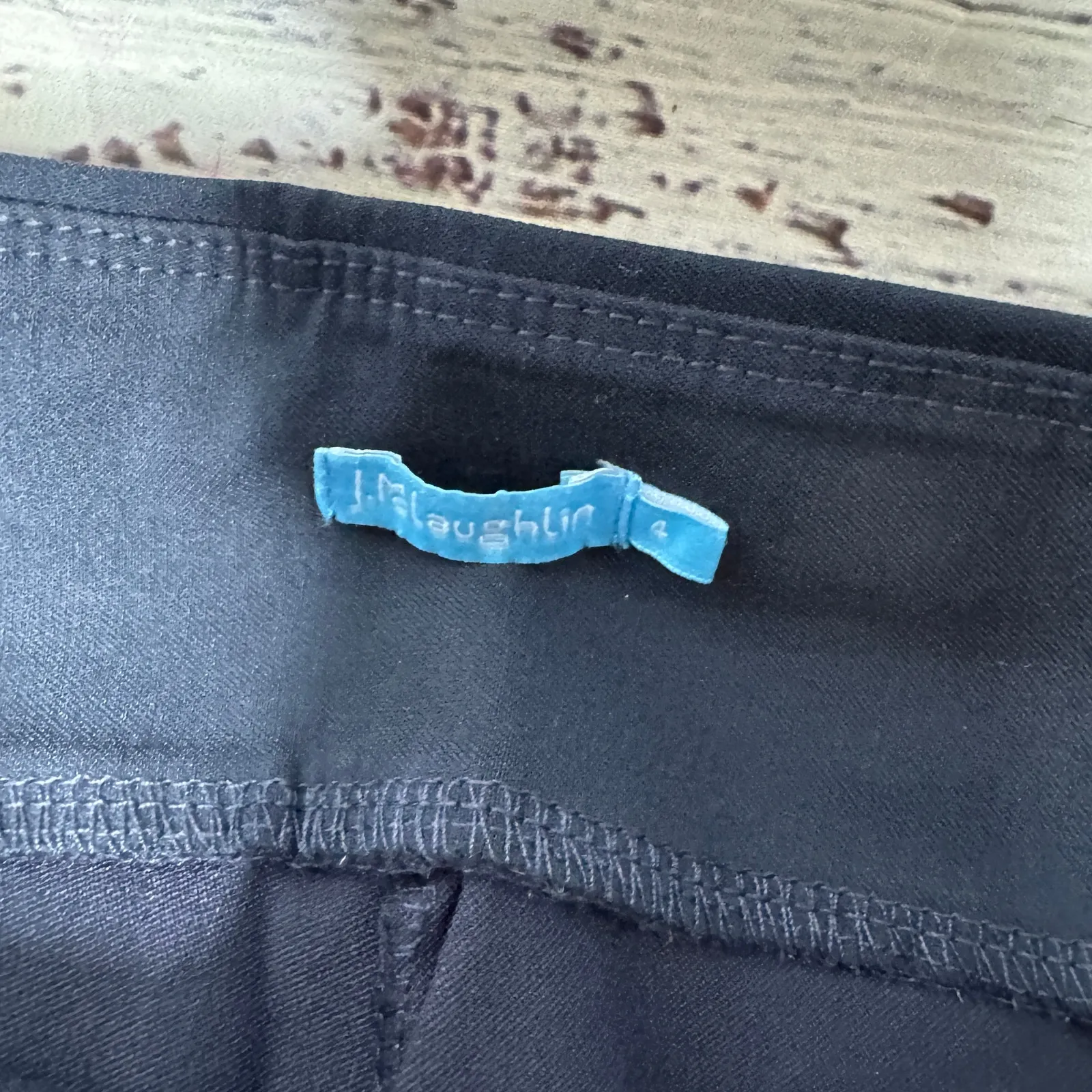 J. McLaughlin Navy Straight Leg Pants Stretch Cotton Blend 4 - Image 5