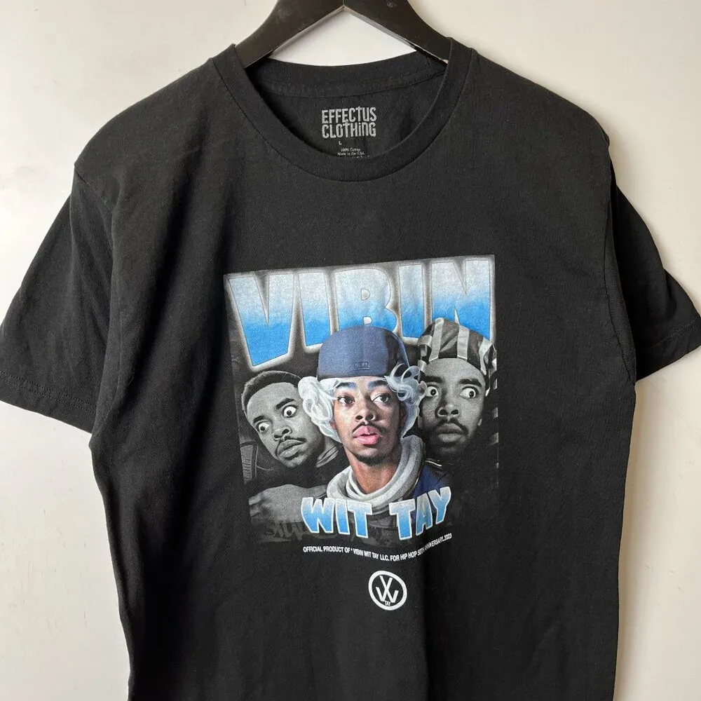 Vibin Wit Tay T Shirt Medium M Black Graphic Tee - Image 9