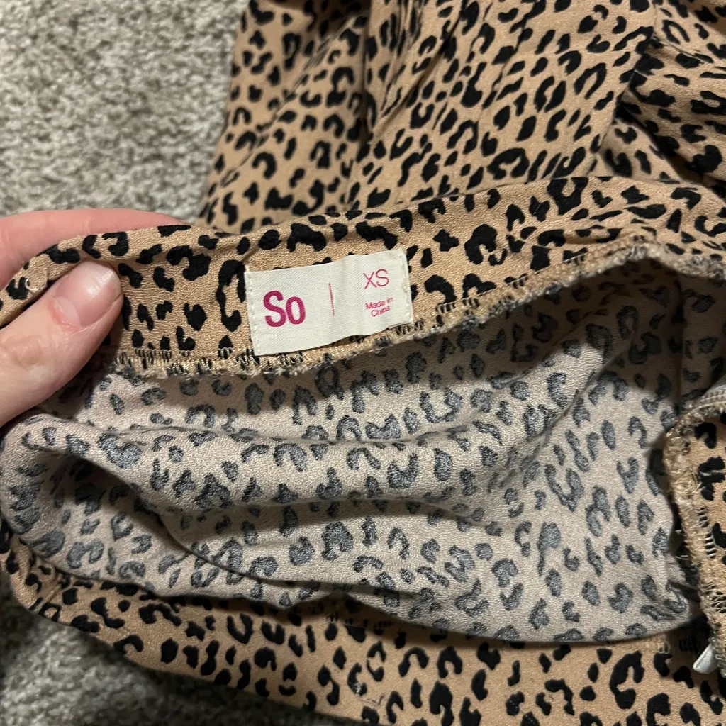 SO Leopard Print Midi Skirt - Image 2
