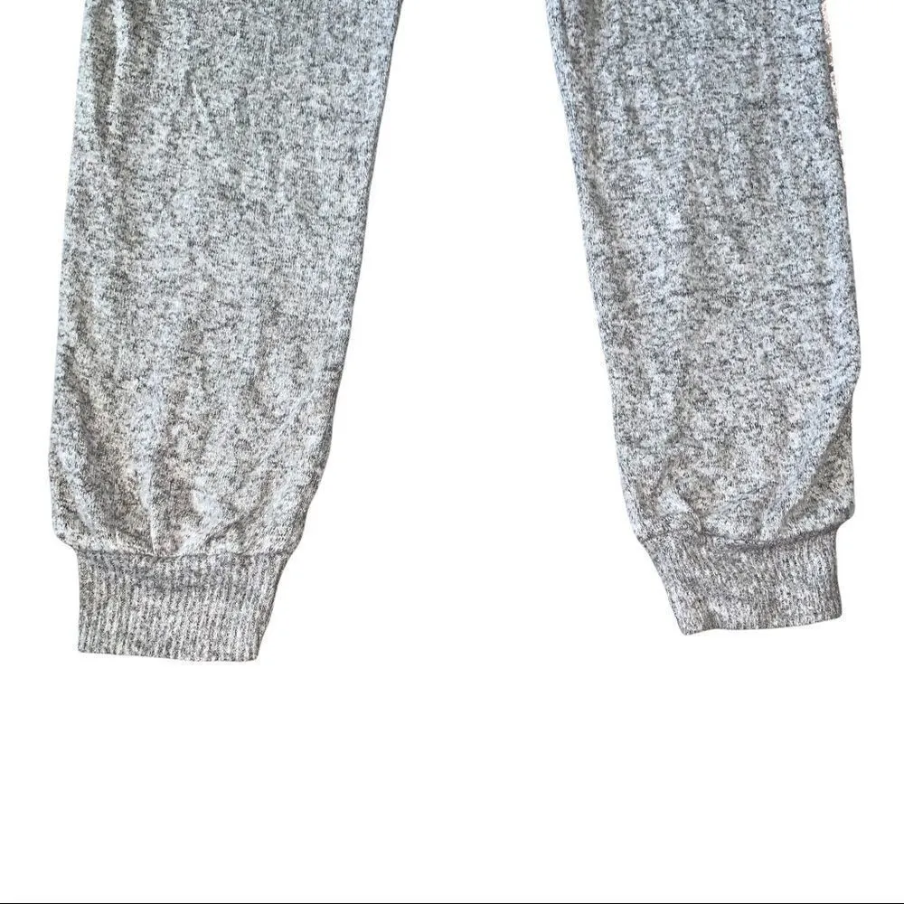 Hippie Rose Gray Jogger Pants Pink Velvet Trim Juniors New - Image 9