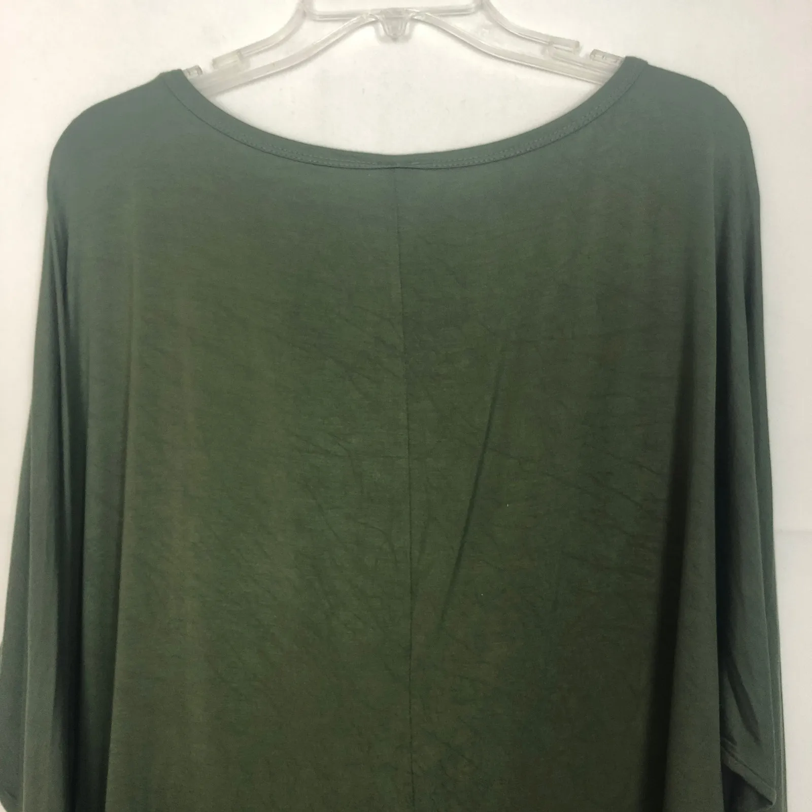 7th Ray Tie Front Long Sleeve Green Top Size M Oversized - Image 8