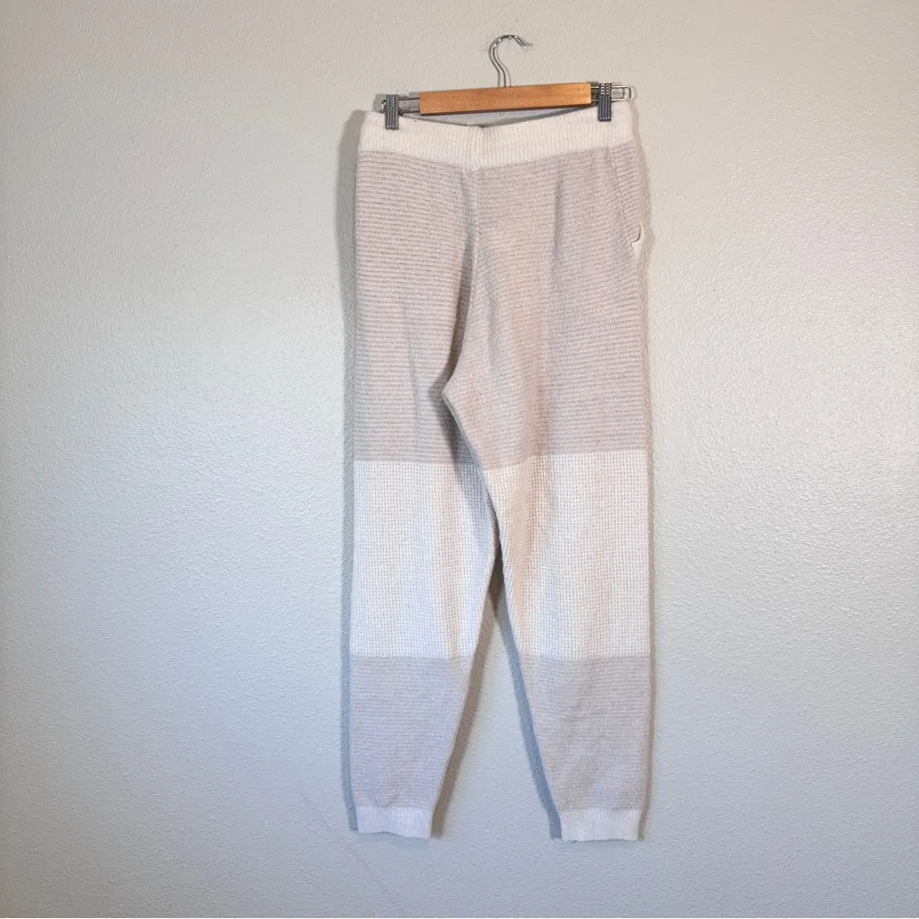 Fate Cream Tan Chunky Knit Jogger Sweatpants Womens M Cozycore Casual Fall Size M - Image 9