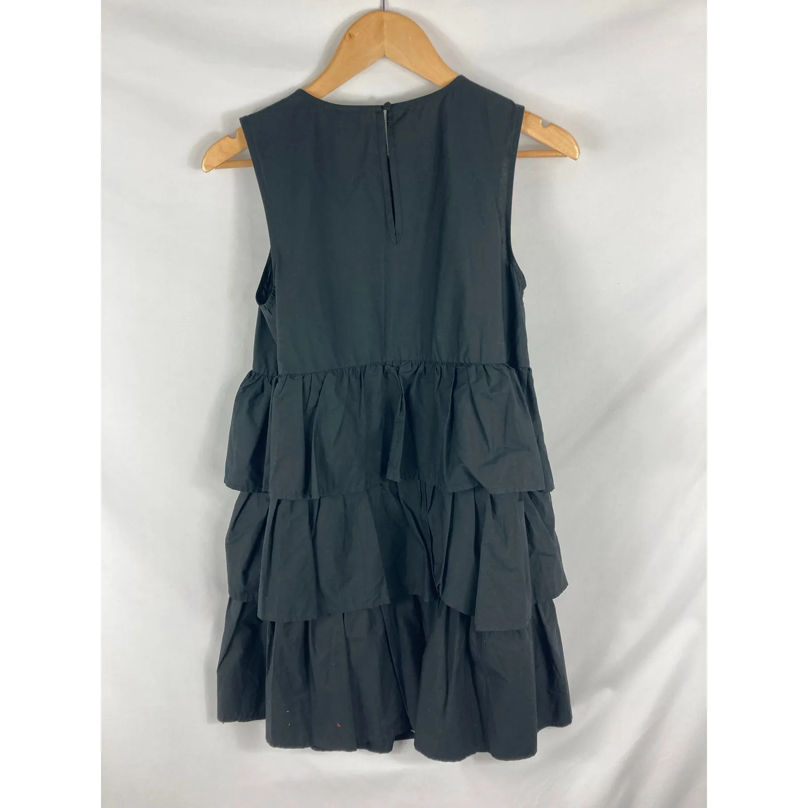 Who What Wear Black Tiered High Neck Sleeveless Dress Size XS - Image 5