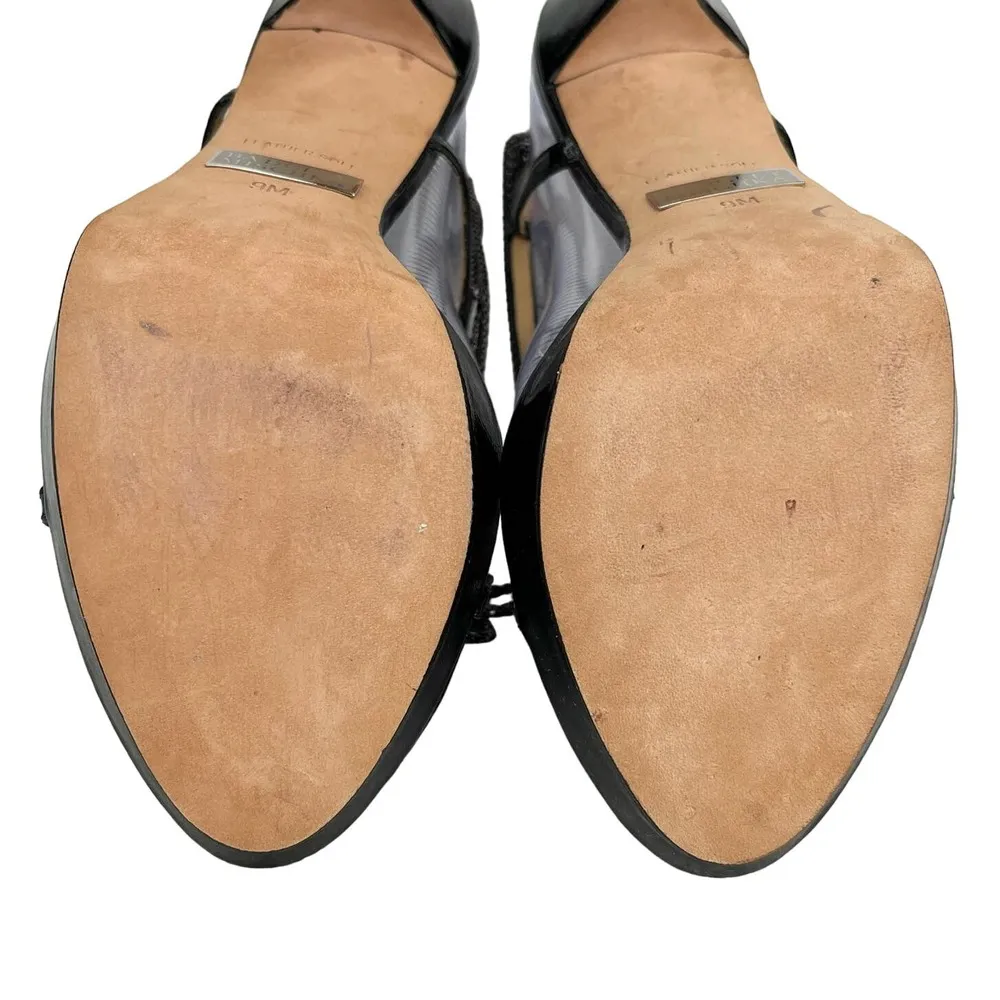 Badgley Mishka Heel 9M Black Patent Silver Chains 5" Heels - Image 11