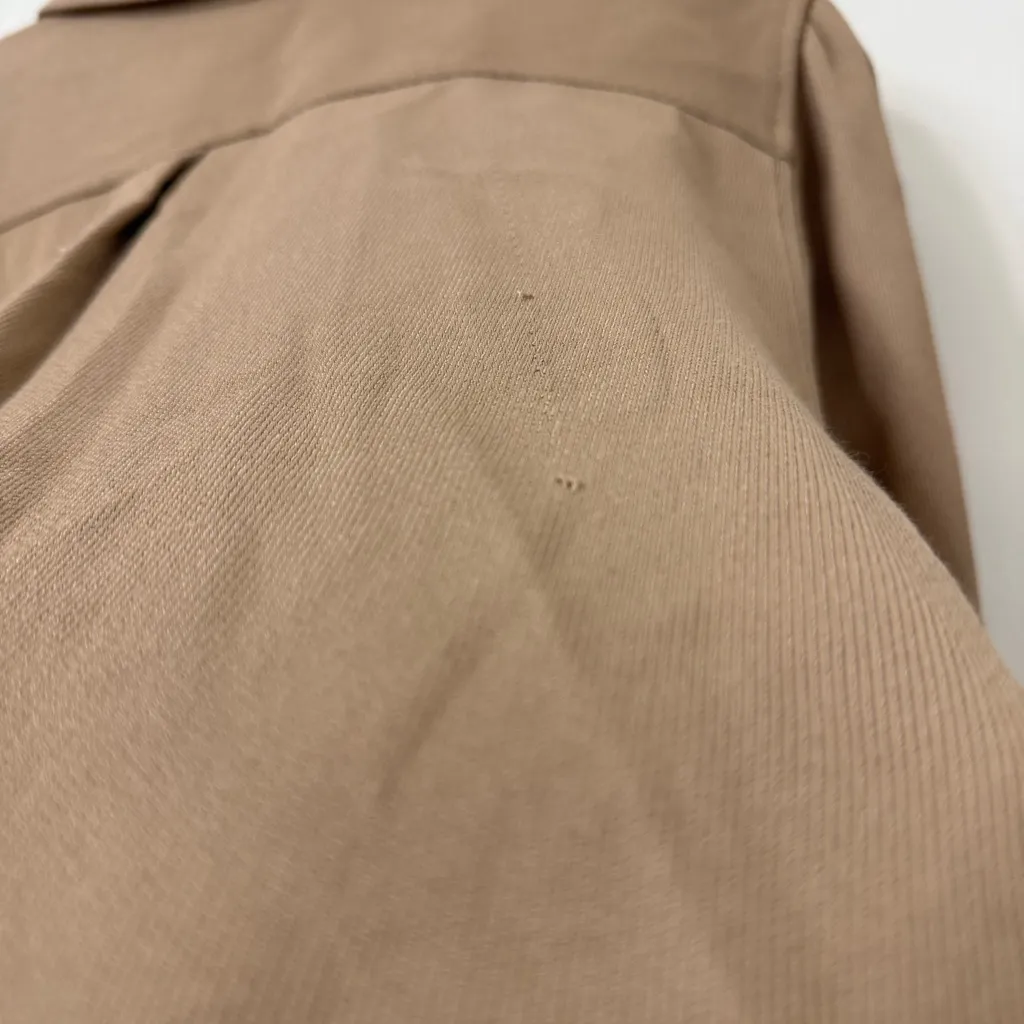 {M} Equipment Femme Camel Beige Collared Button Down Shirt - Image 7