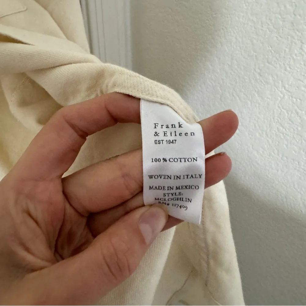 Frank & Eileen XS/Small NWOT McLoghlin Oversize Utility Shirt Vintage White - Image 4