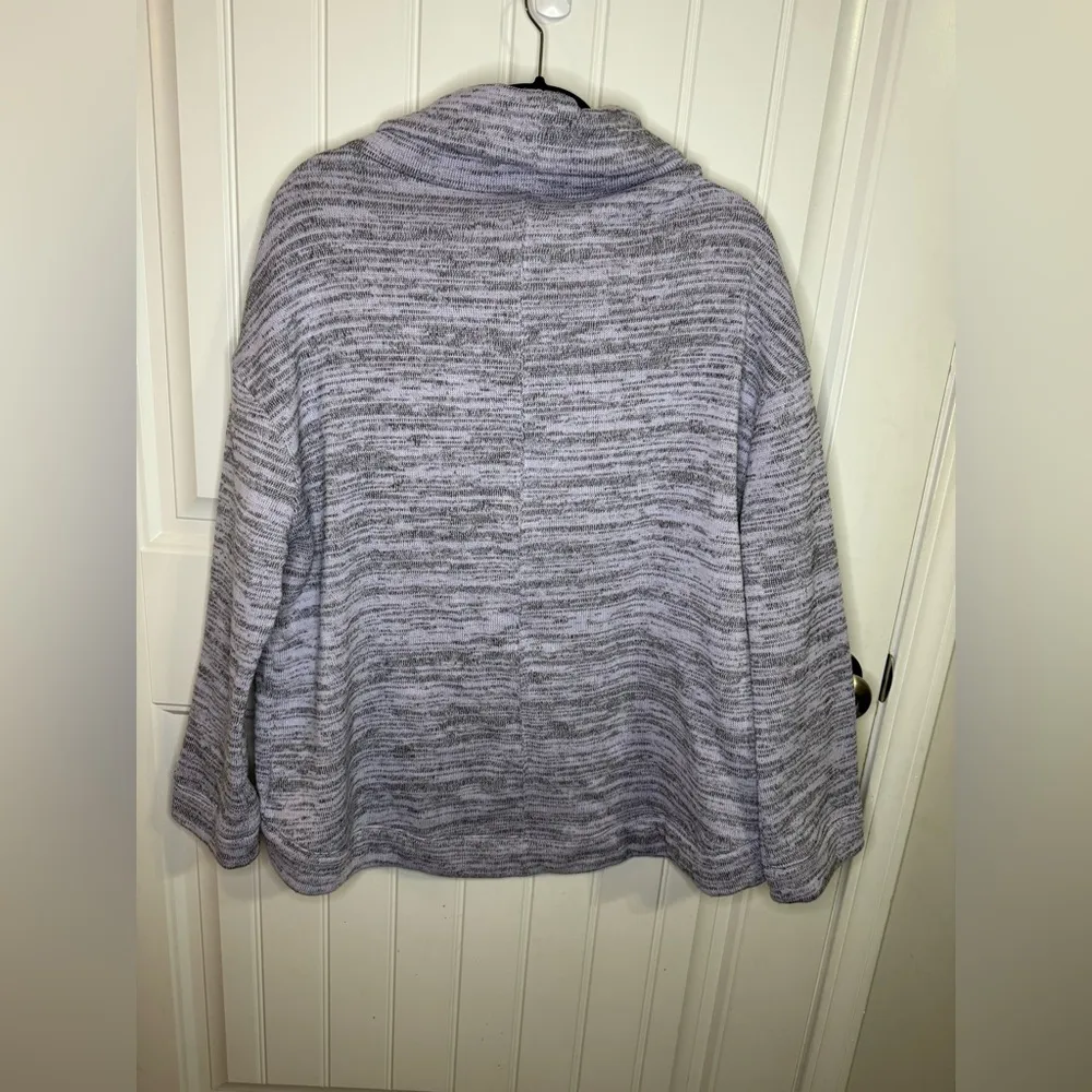 Anthropologie Saturday Sunday Purple/Blue Hilo Pullover Cowl Neck Sweater - Image 7