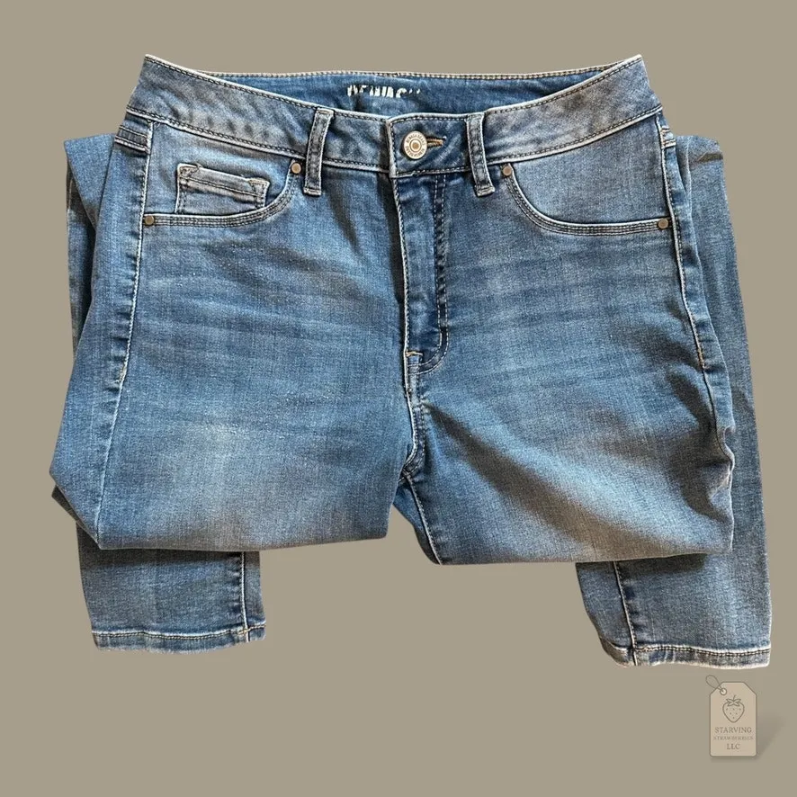 Rewash Distressed Skinny Jeans Women’s Sz 5/27 Blue Mid Rise Stretch Denim - Image 2